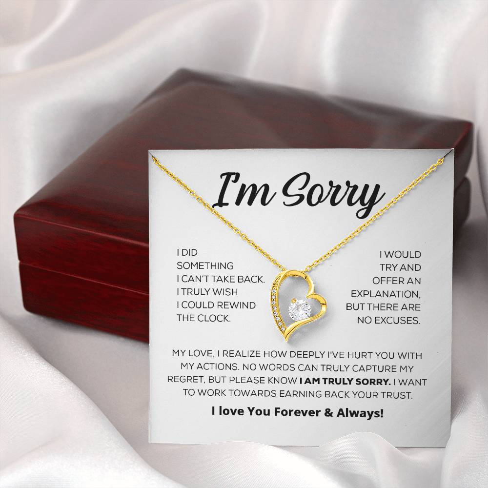 Apology Gift For Her - I'm Truly Sorry - Forever Love Necklace