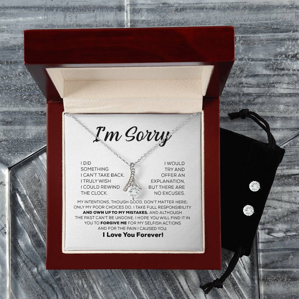 Apology Gift - I Take Full Responsibility - Alluring Beauty Necklace (+ FREE Earrings)