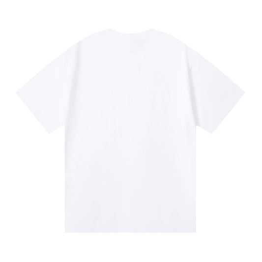 Purple Brand Logo Pattern Print T-Shirt