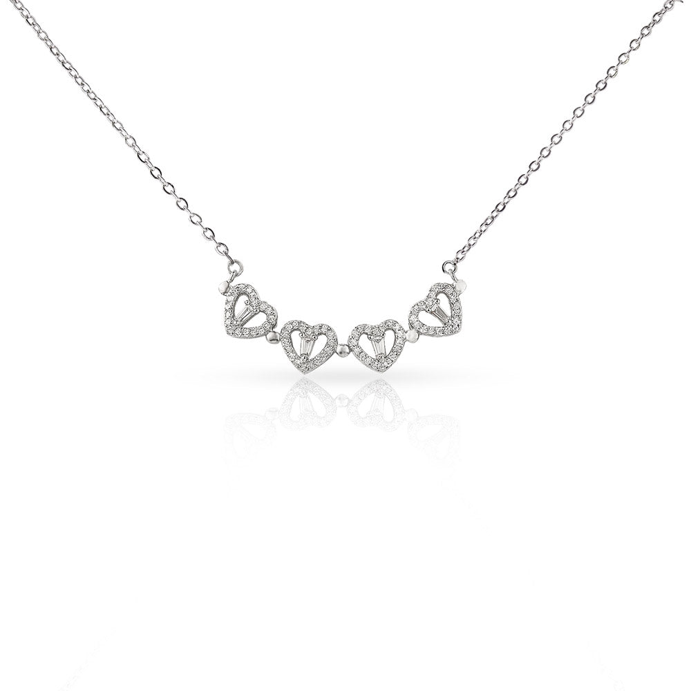 Apology Gift For Her - Magnetic Hearts Necklace