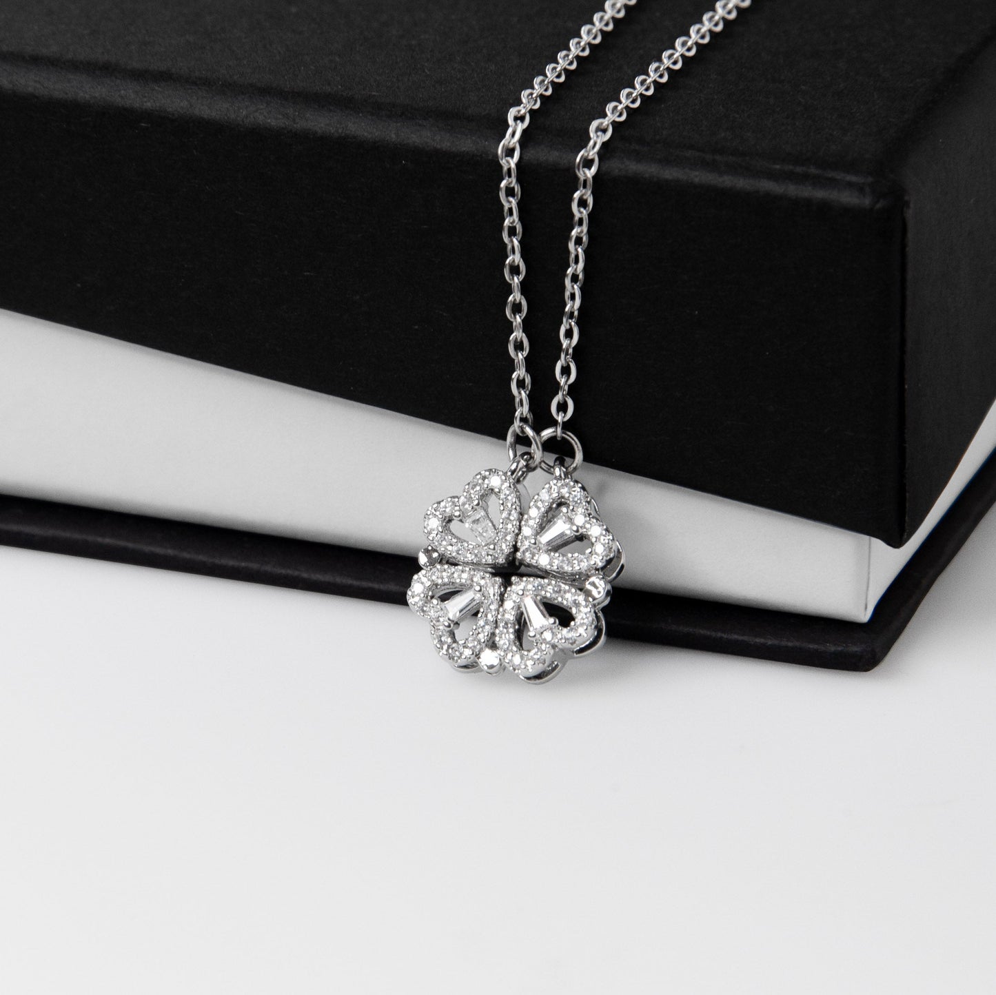 Apology Gift For Her - Magnetic Hearts Necklace