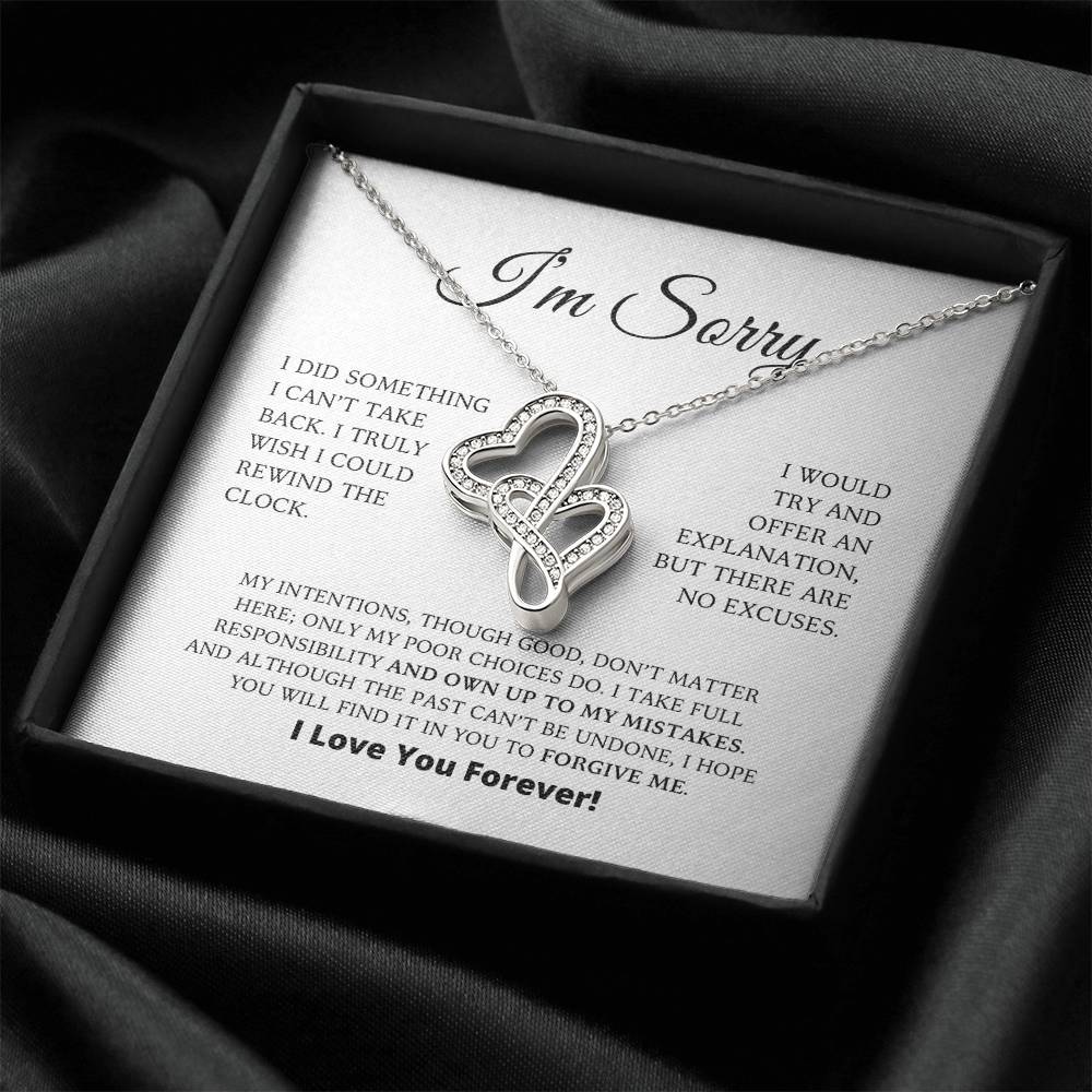 Apology Gift For Her - Heart-to-Heart Pendant Necklace