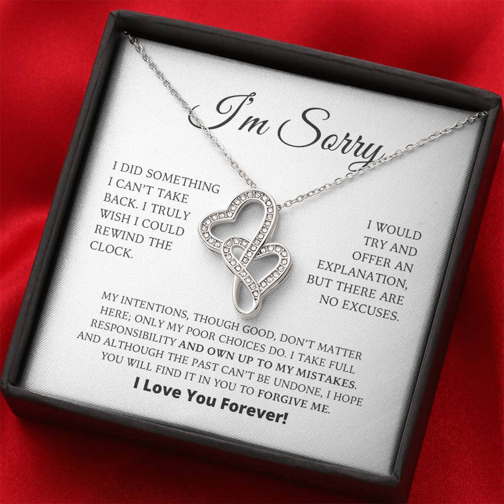 Apology Gift For Her - Heart-to-Heart Pendant Necklace