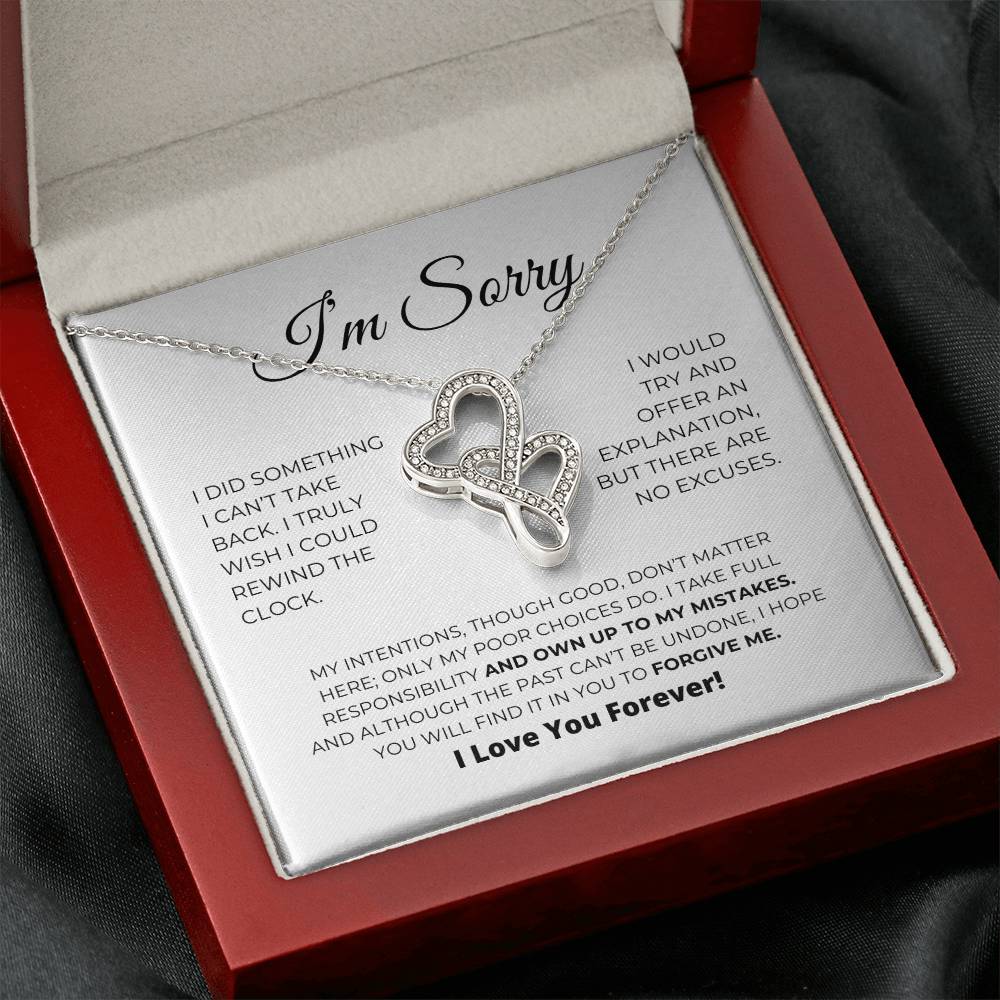 Apology Gift For Her - Heart-to-Heart Pendant Necklace