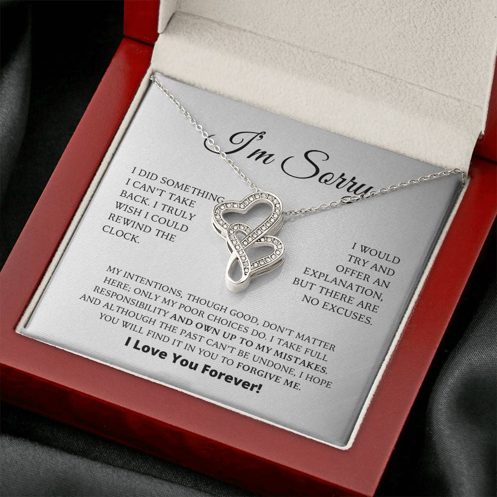 Apology Gift For Her - Heart-to-Heart Pendant Necklace