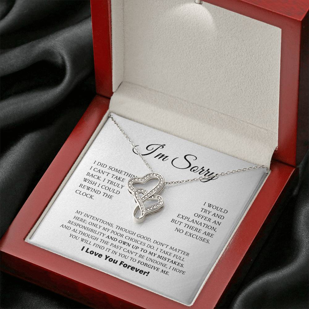 Apology Gift For Her - Heart-to-Heart Pendant Necklace