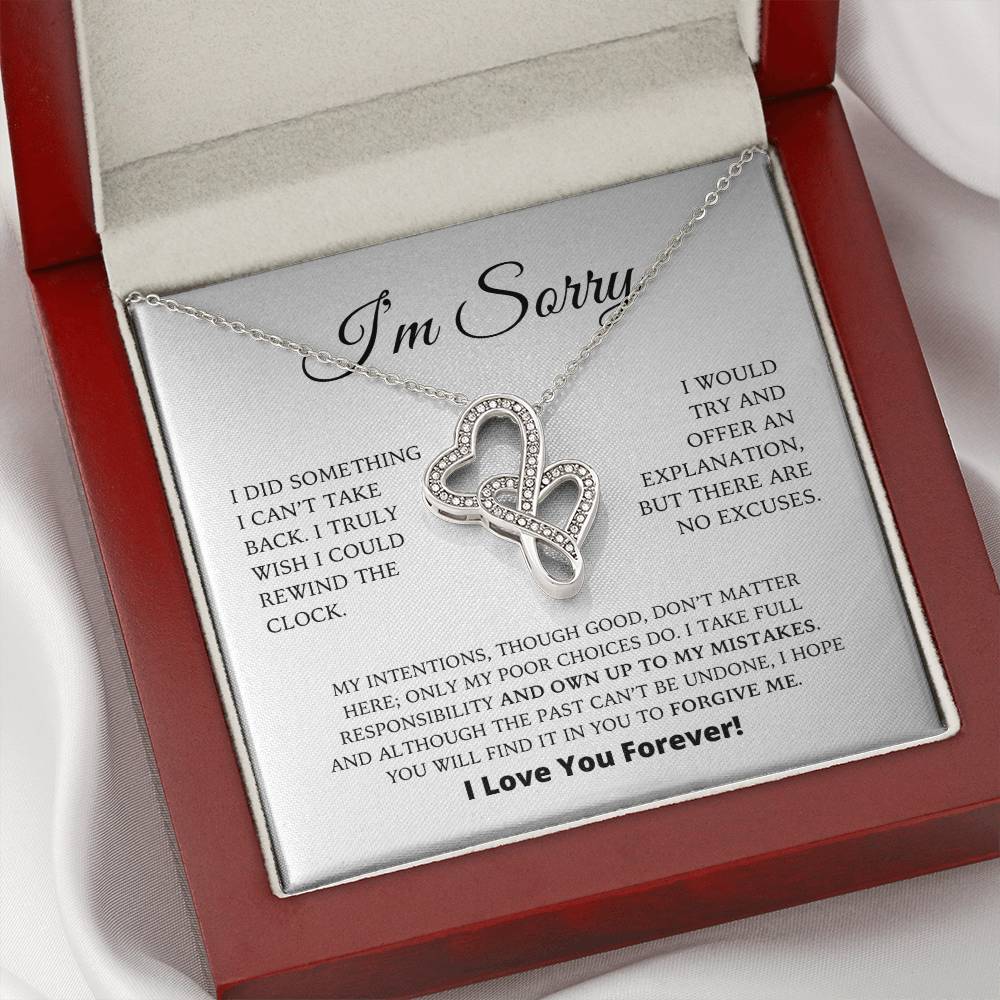 Apology Gift For Her - Heart-to-Heart Pendant Necklace