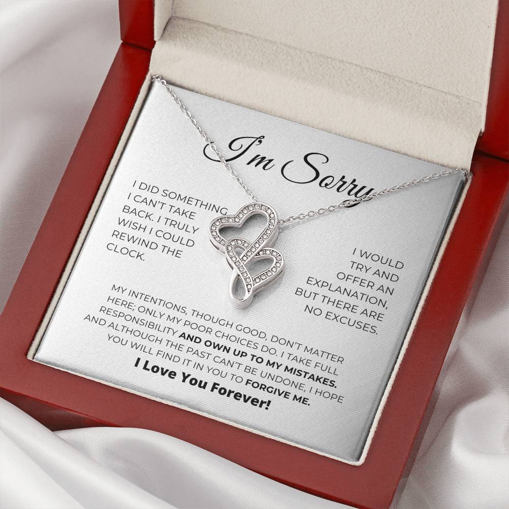 Apology Gift For Her - Heart-to-Heart Pendant Necklace