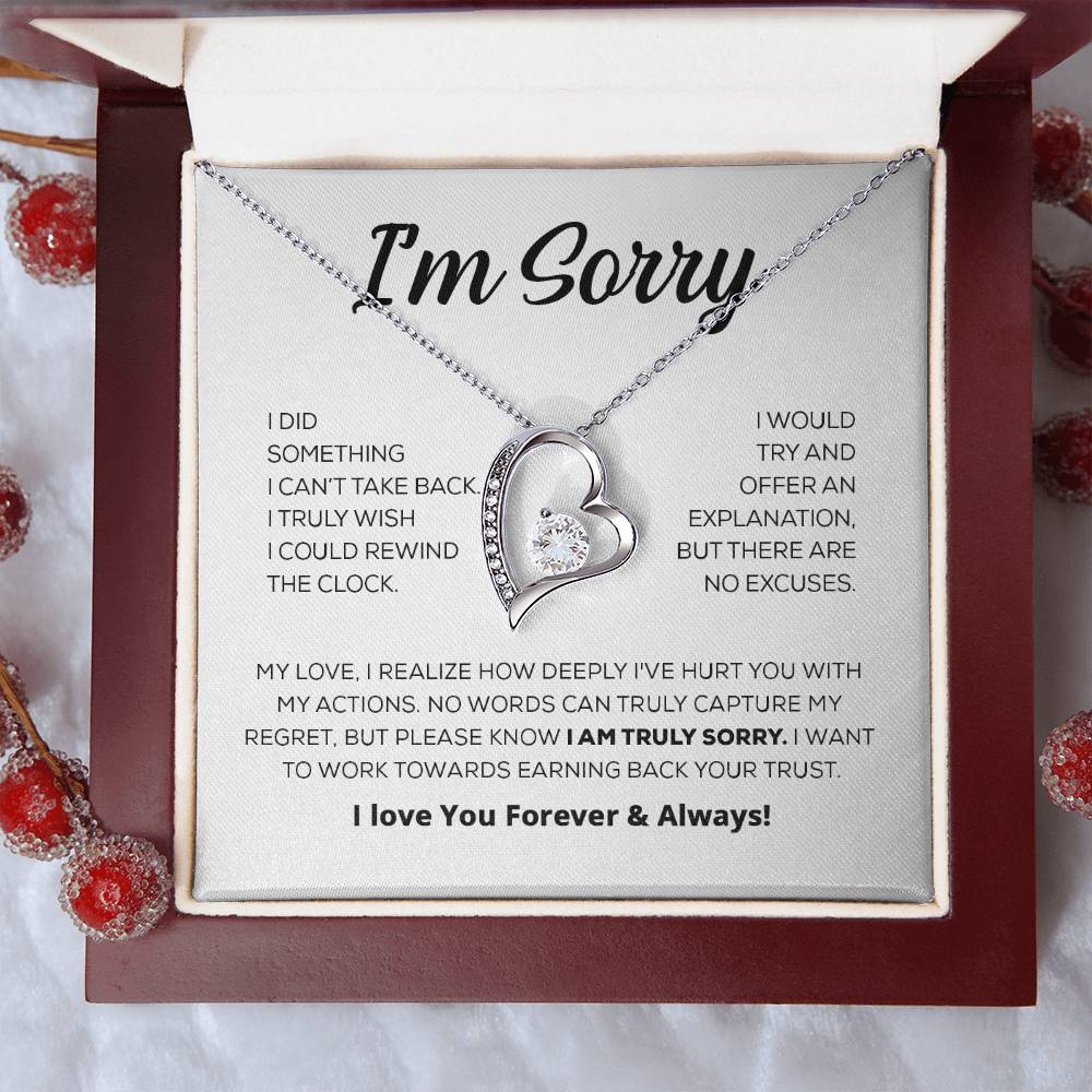 Apology Gift For Her - I'm Truly Sorry - Forever Love Necklace