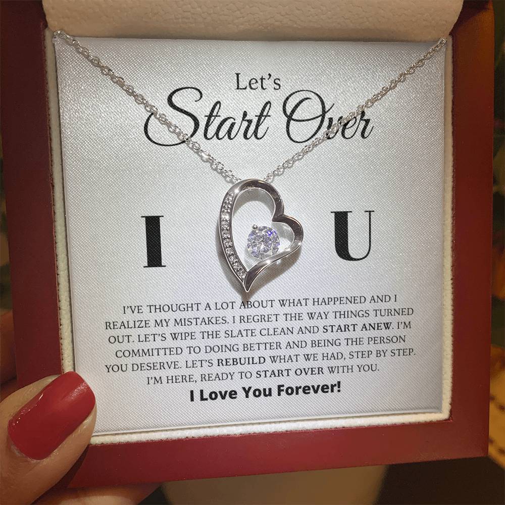 Let's Start Over - Apology Gift For Her - Forever Love Necklace