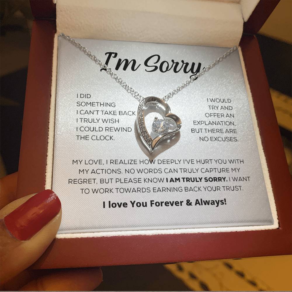 Apology Gift For Her - I'm Truly Sorry - Forever Love Necklace