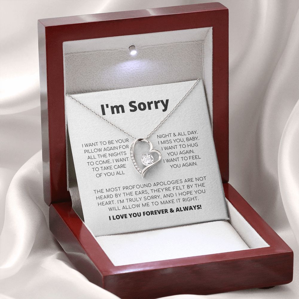 Apology Necklace For Her - I Want To Be Your Pillow - Forever Love Necklace