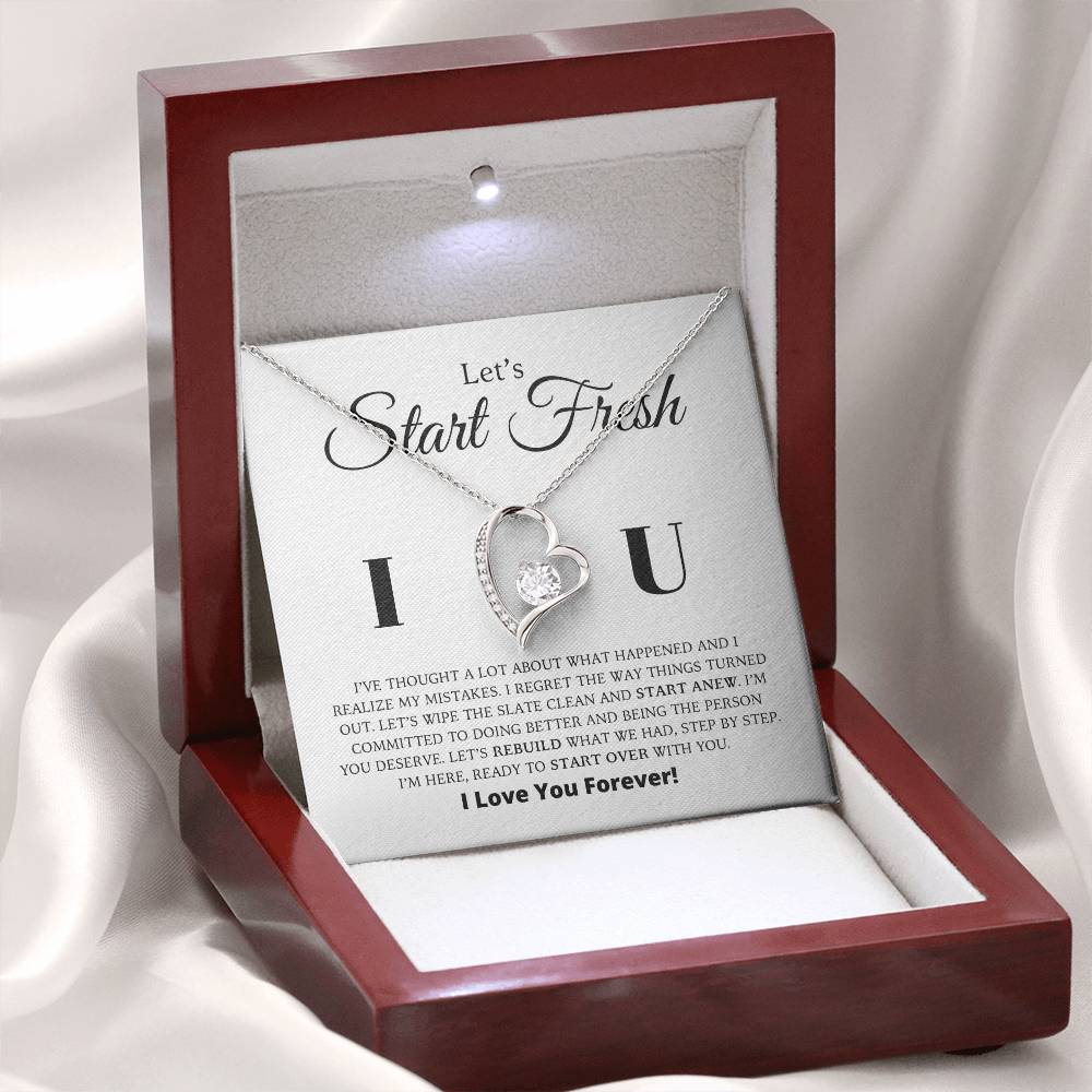 Let's Start Fresh - Apology Gift For Her - Forever Love Necklace