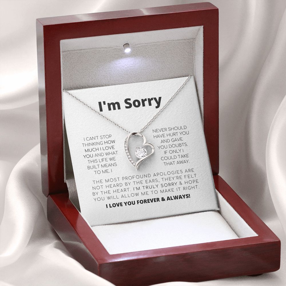 Apology Gift For Her - I'm Truly Sorry - Forever Love Necklace