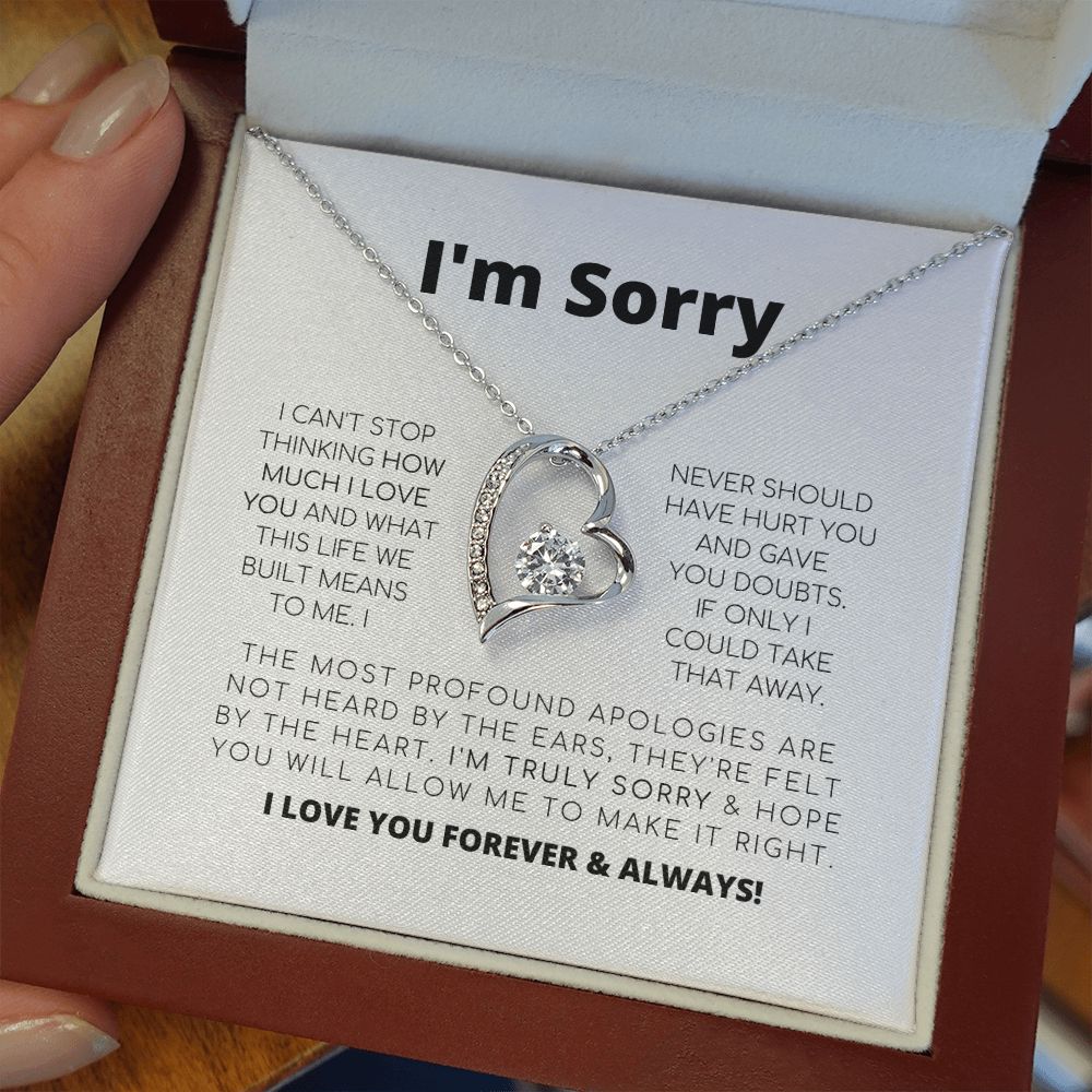 Apology Gift For Her - I'm Truly Sorry - Forever Love Necklace