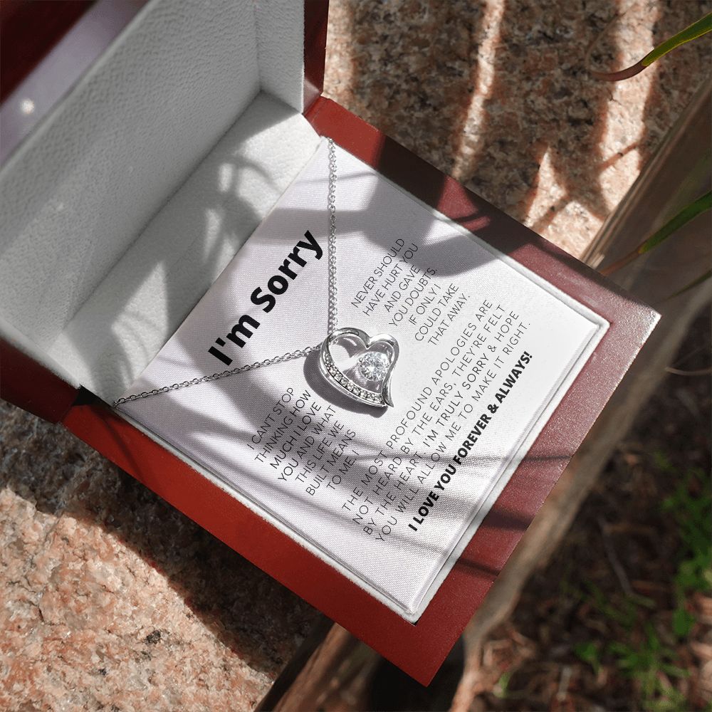 Apology Gift For Her - I'm Truly Sorry - Forever Love Necklace