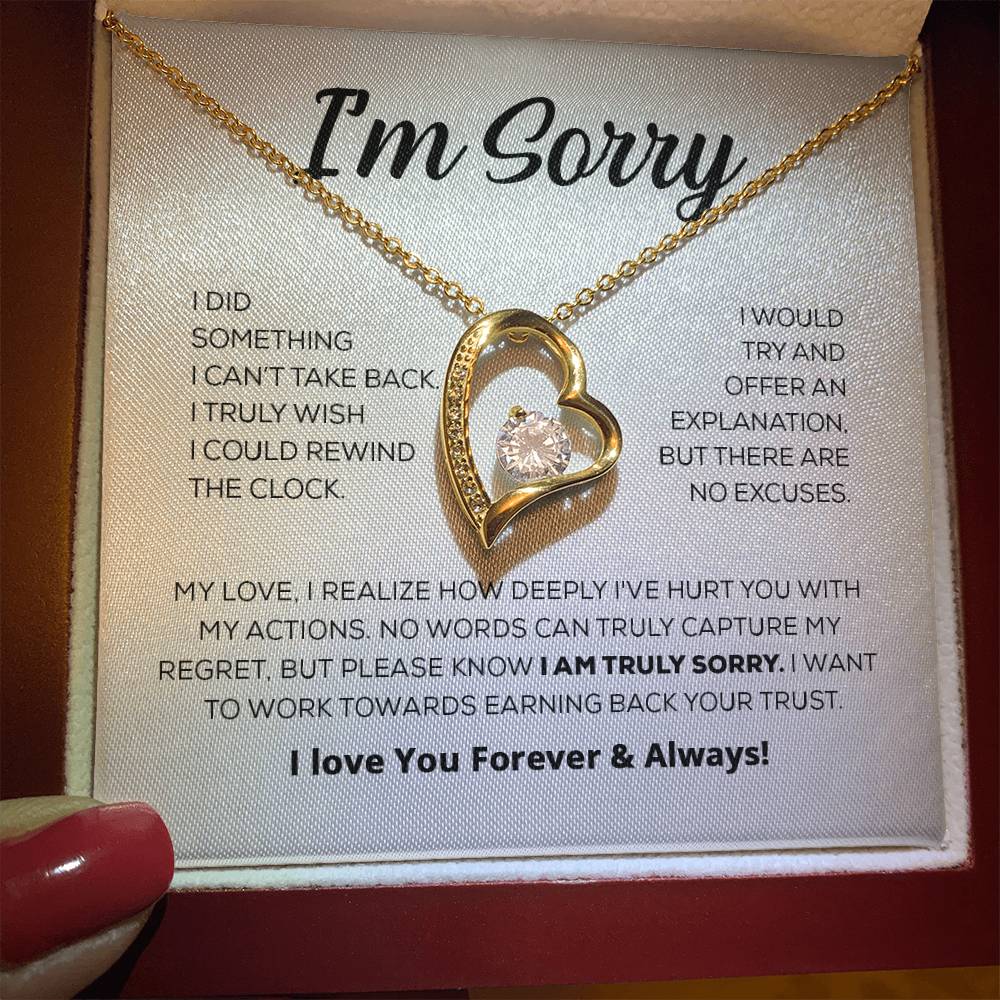 Apology Gift For Her - I'm Truly Sorry - Forever Love Necklace