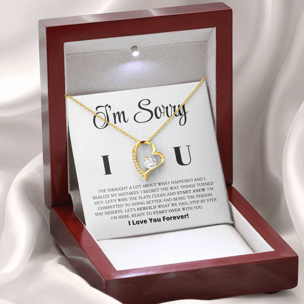 I'm Sorry - Let's Rebuild What We Had - Forever Love Necklace