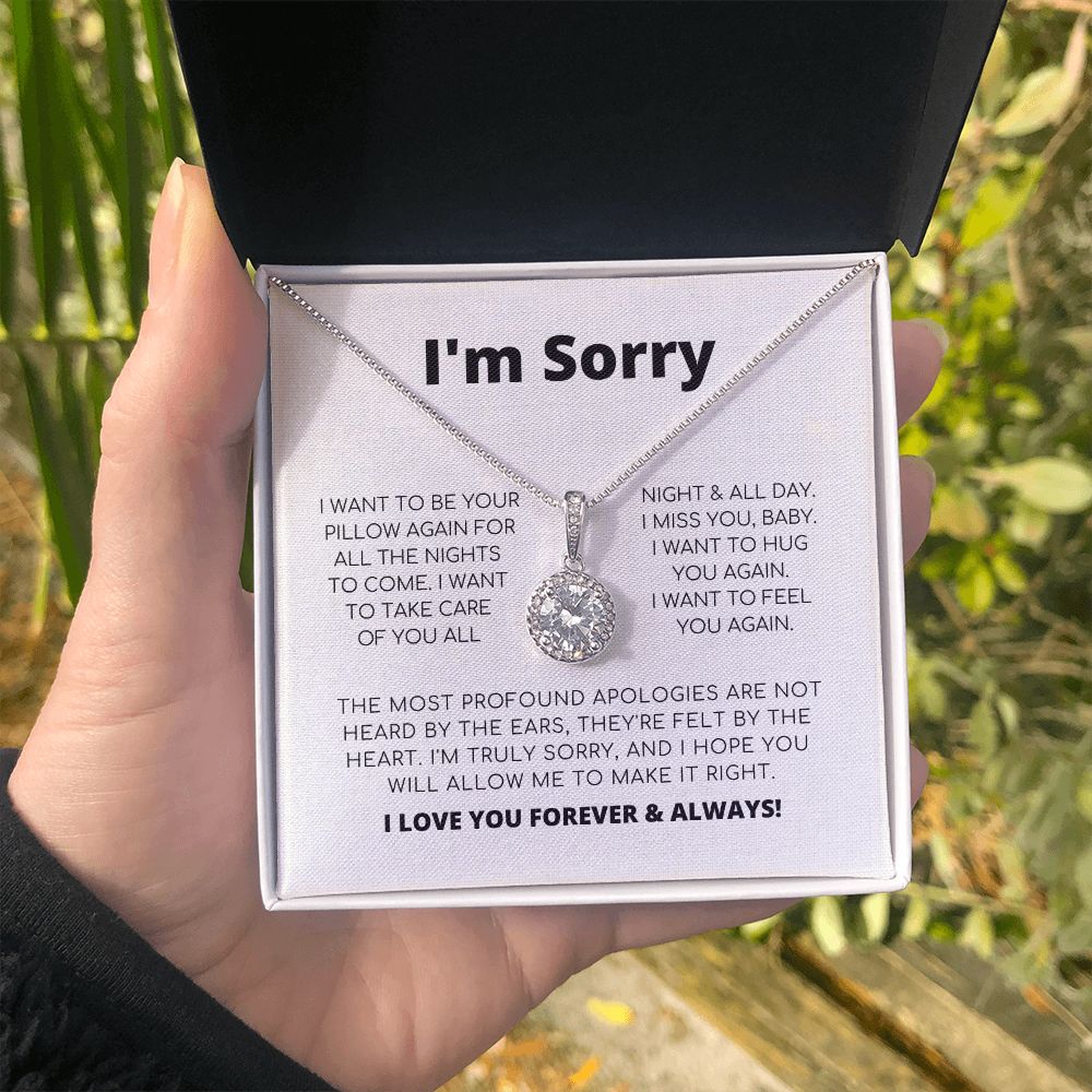 Apology Gift For Her - I Want To Be Your Pillow Again - Eternal Hope Necklace