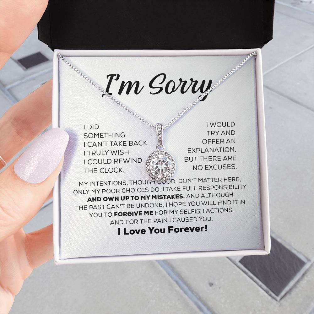 Apology Gift For Her - Eternal Hope Necklace With A Sentimental Message Card