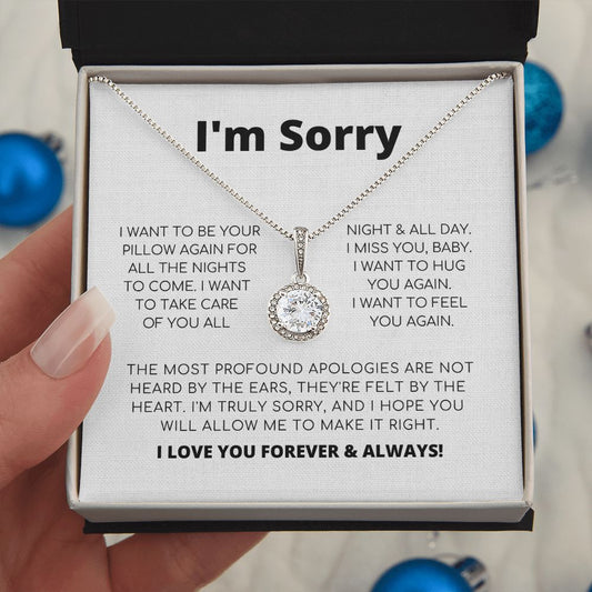 Apology Gift For Her - I Want To Be Your Pillow Again - Eternal Hope Necklace