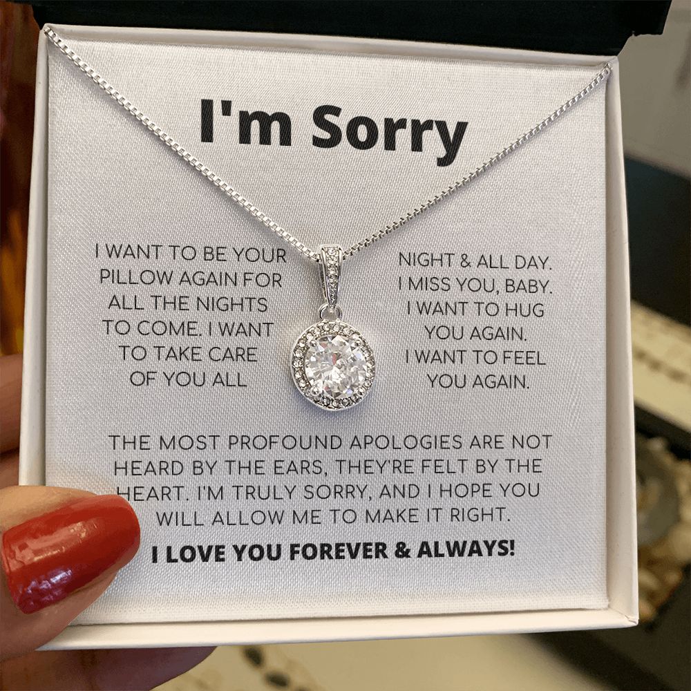 Apology Gift For Her - I Want To Be Your Pillow Again - Eternal Hope Necklace