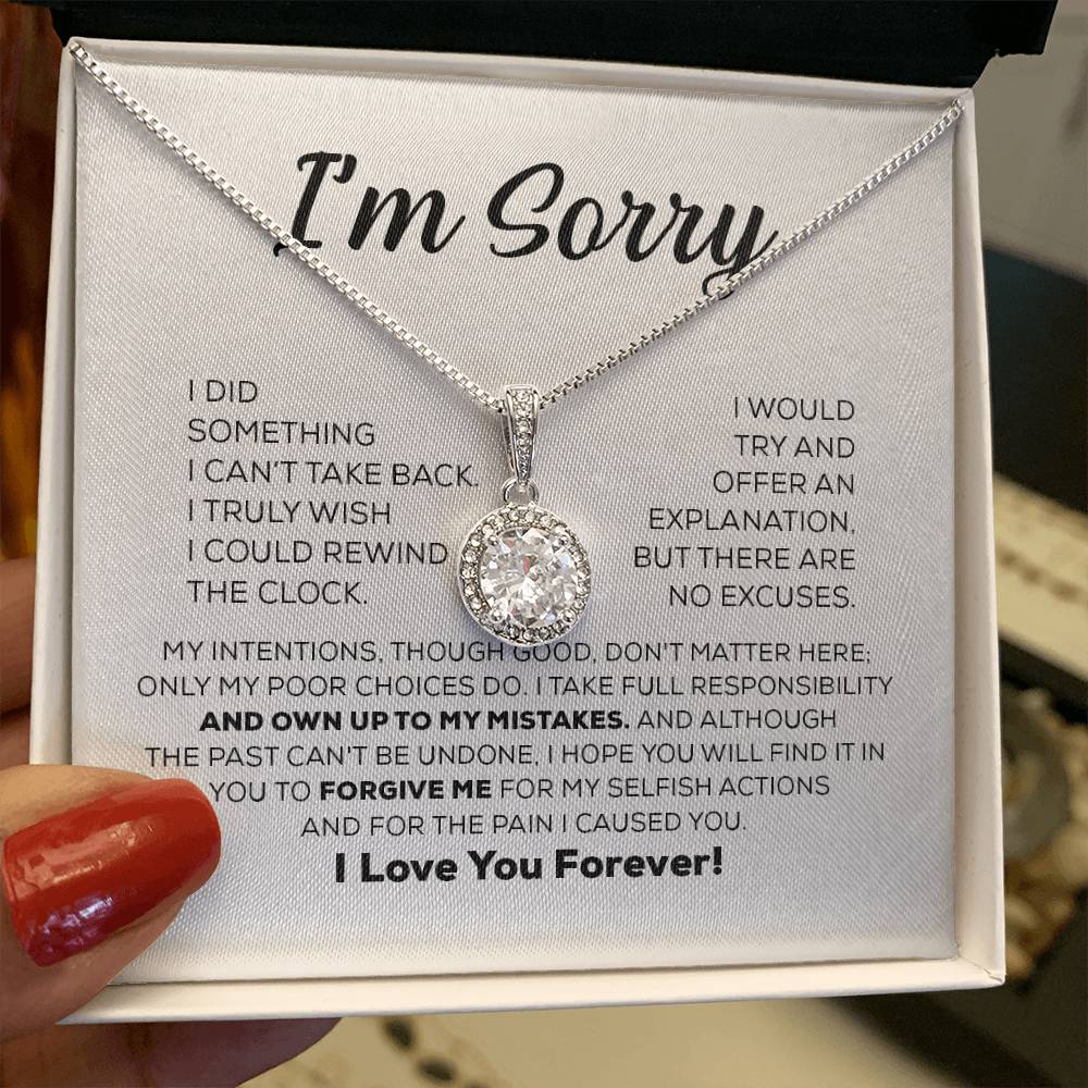 Apology Gift For Her - Eternal Hope Necklace With A Sentimental Message Card