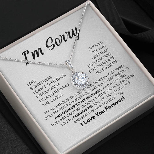 Apology Gift For Her - Eternal Hope Necklace With A Sentimental Message Card