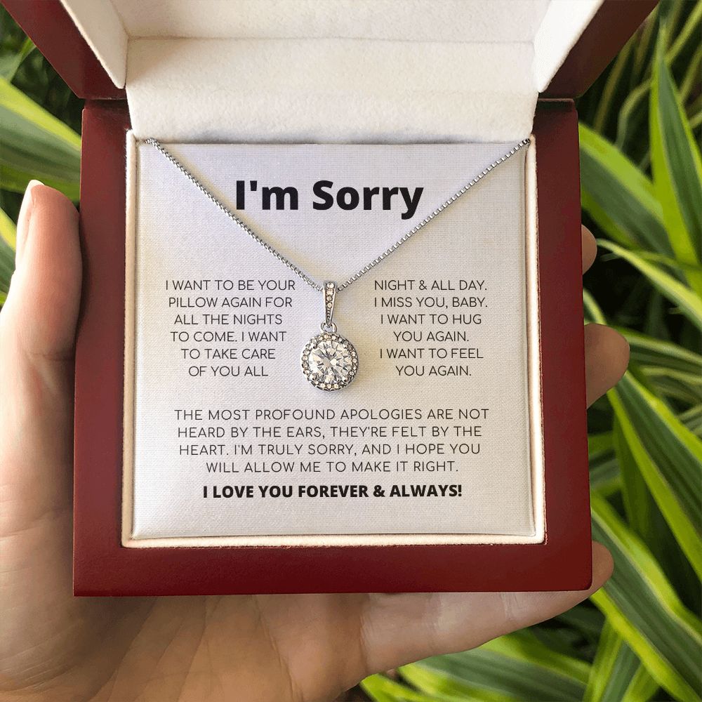 Apology Gift For Her - I Want To Be Your Pillow Again - Eternal Hope Necklace
