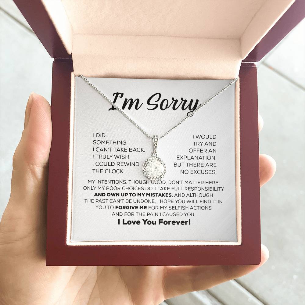 Apology Gift For Her - Eternal Hope Necklace With A Sentimental Message Card