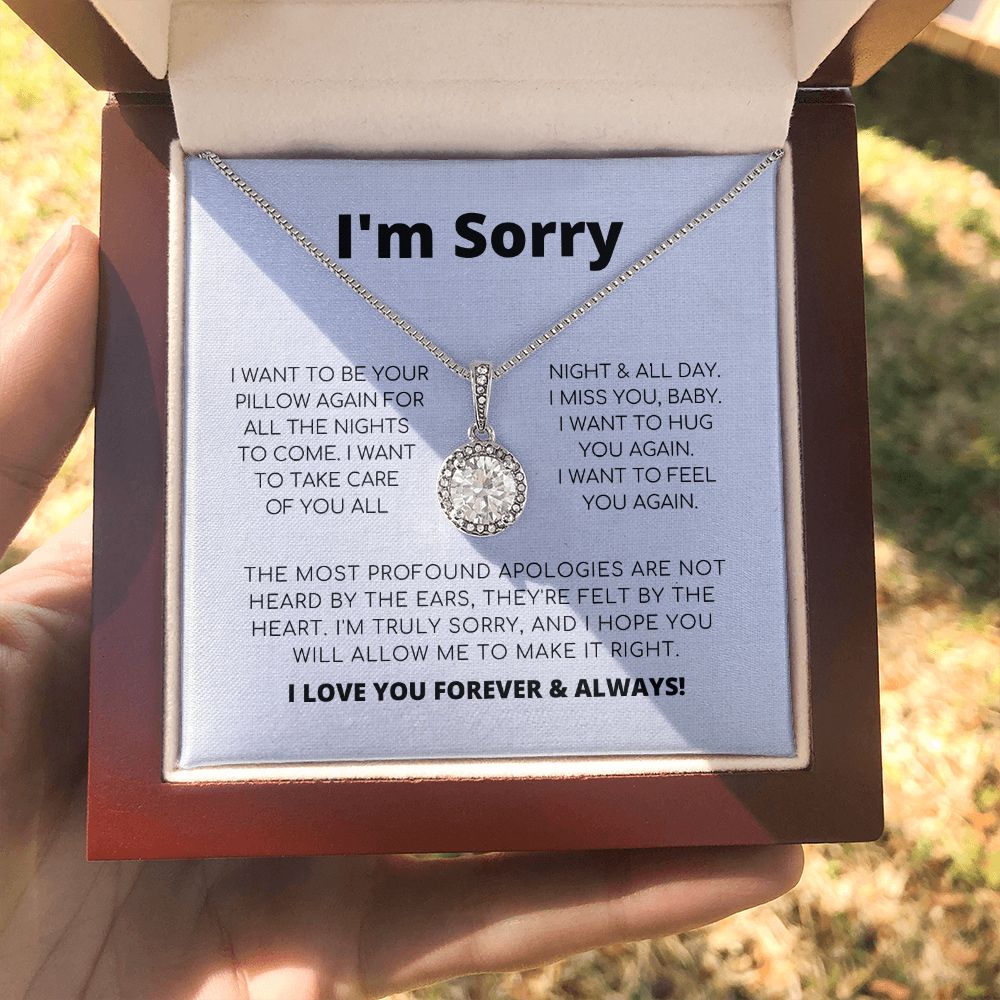 Apology Gift For Her - I Want To Be Your Pillow Again - Eternal Hope Necklace