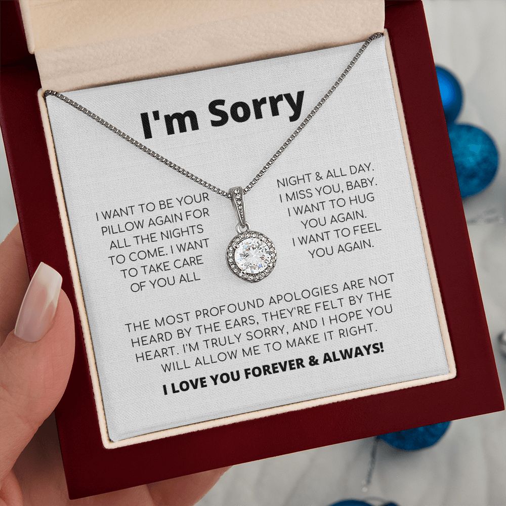 Apology Gift For Her - I Want To Be Your Pillow Again - Eternal Hope Necklace