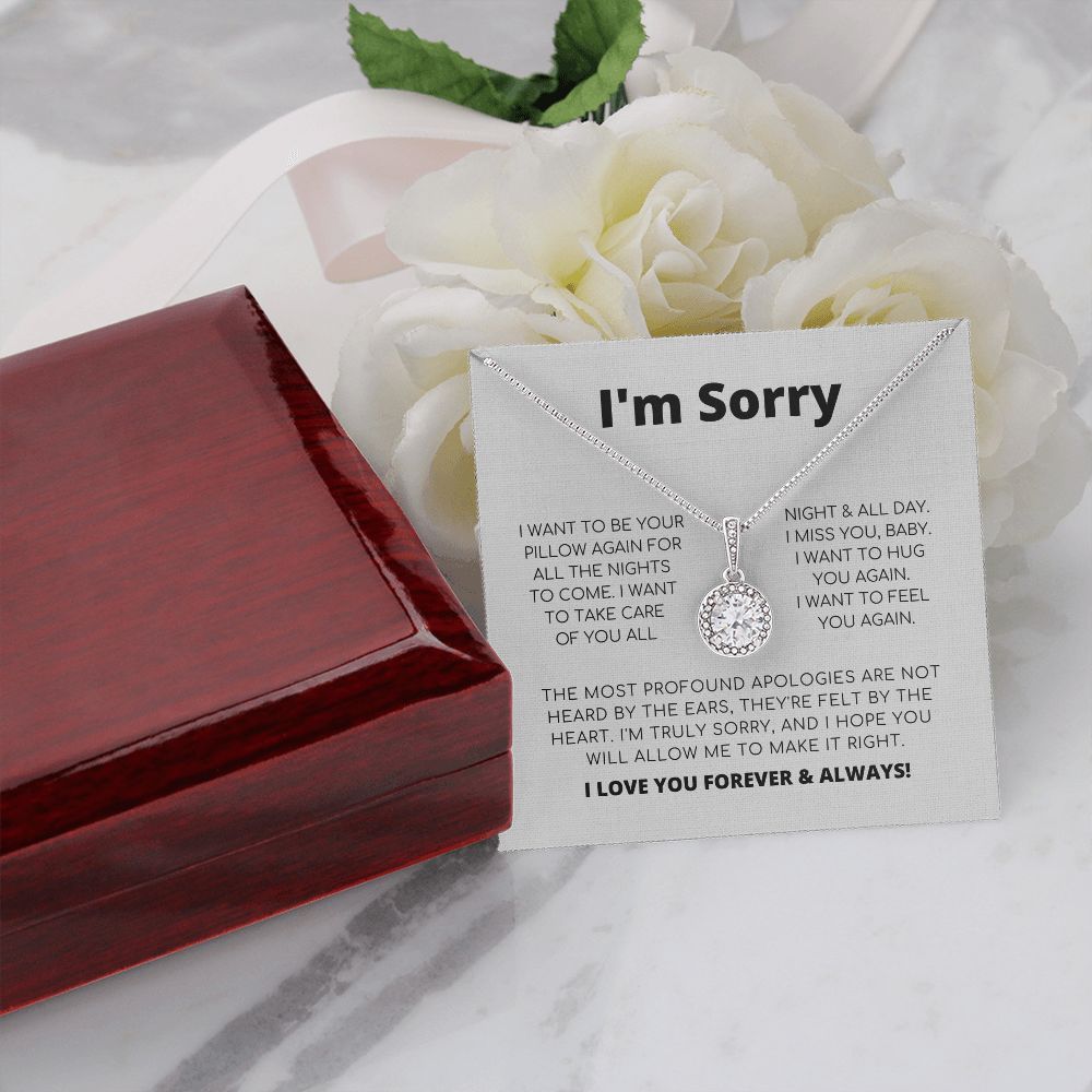 Apology Gift For Her - I Want To Be Your Pillow Again - Eternal Hope Necklace