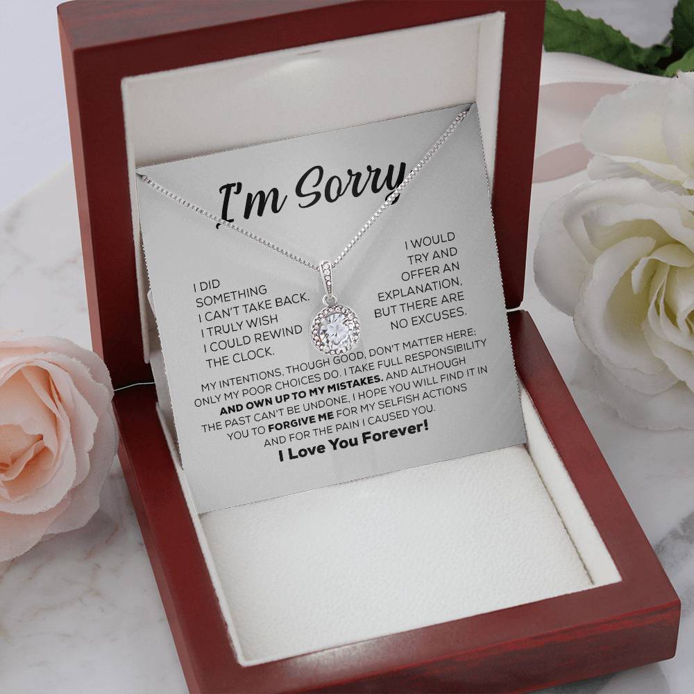 Apology Gift For Her - Eternal Hope Necklace With A Sentimental Message Card