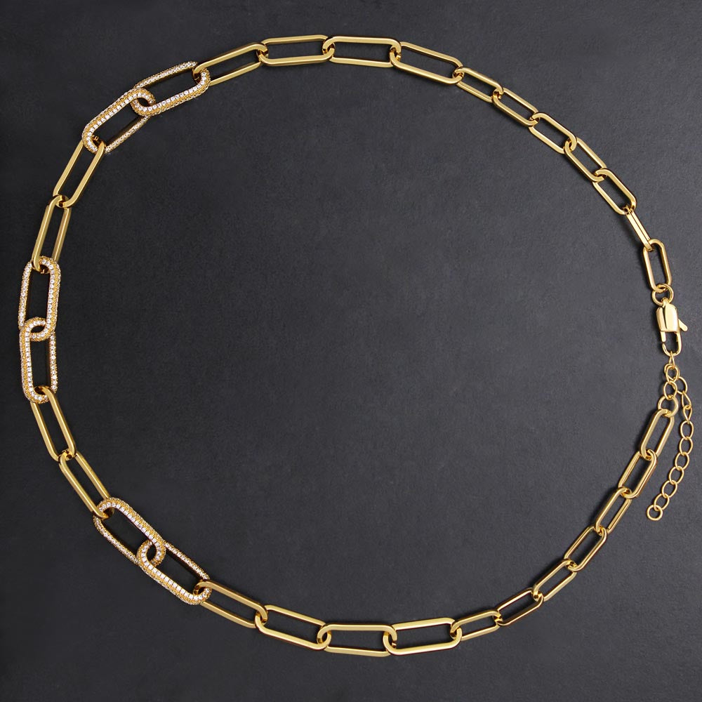 Apology Gift For Her - CZ Paperclip Chain