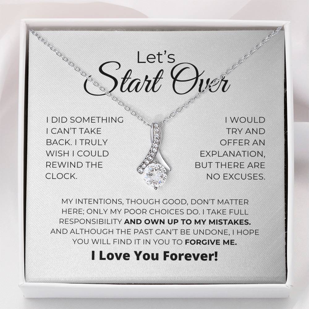 Let's Start Over - Alluring Beauty Necklace - Apology Gift For Her