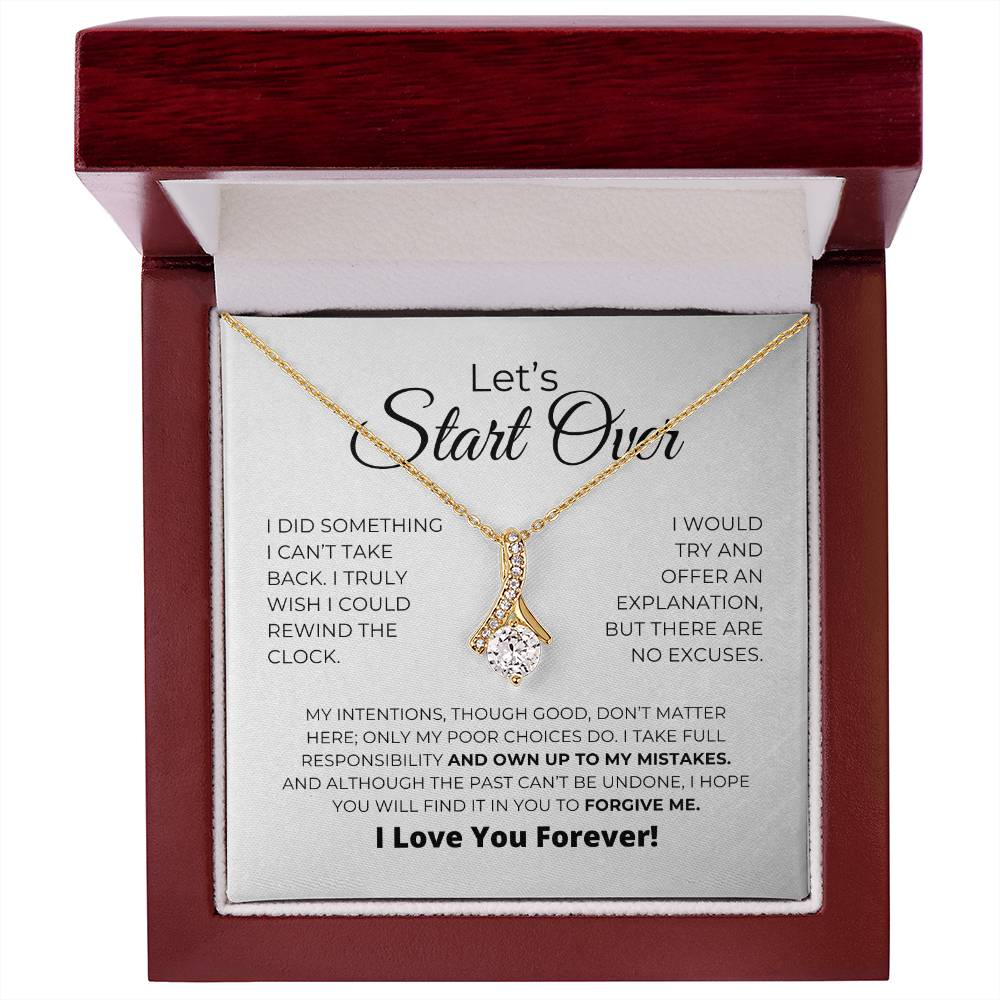 Let's Start Over - Alluring Beauty Necklace - Apology Gift For Her