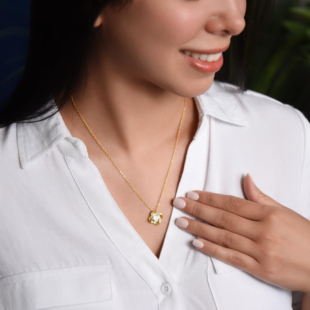 Apology Gift For Her - I Regret My Hurtful Actions - Love Knot Necklace