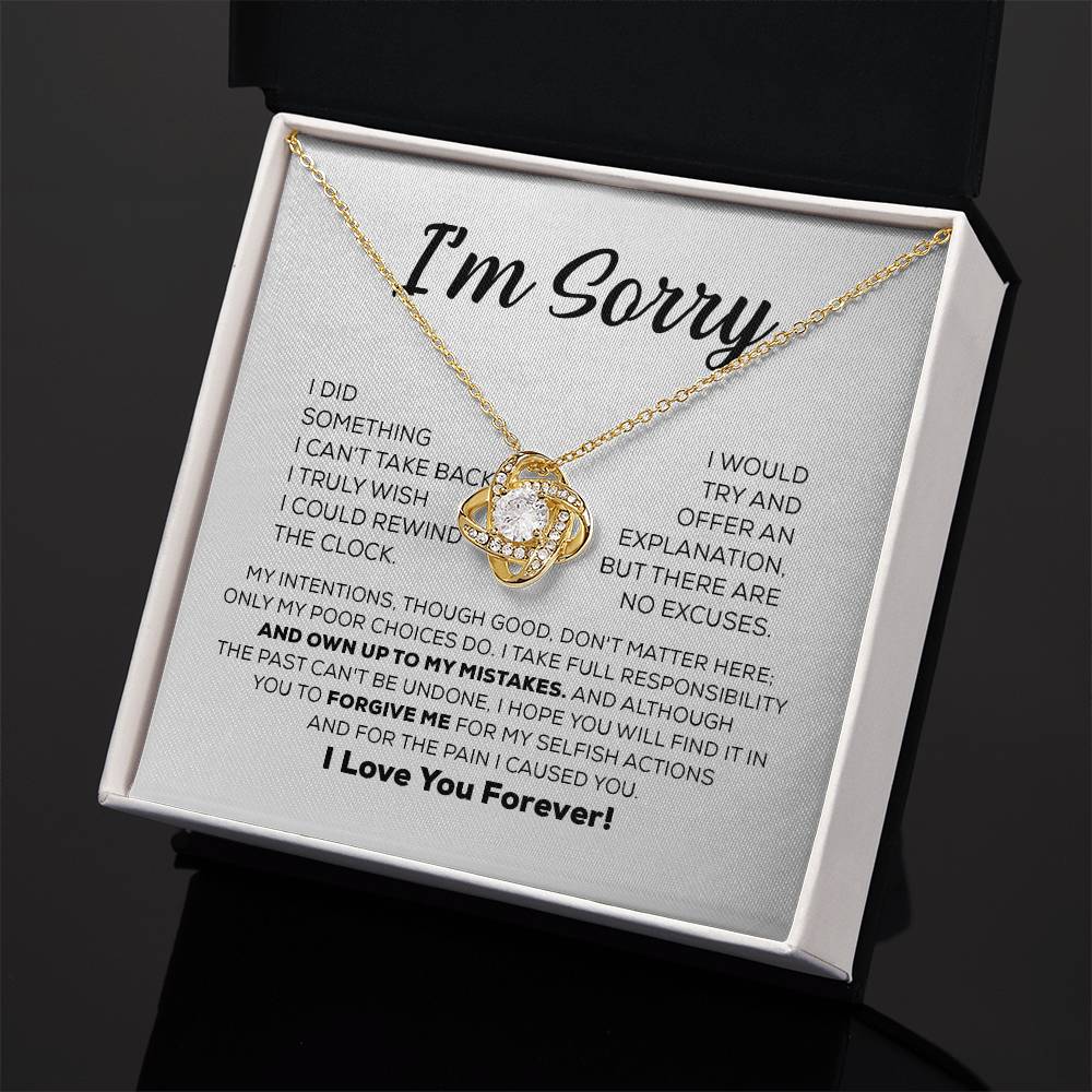 Apology Gift For Her - I Take Full Responsibility - Love Knot Necklace