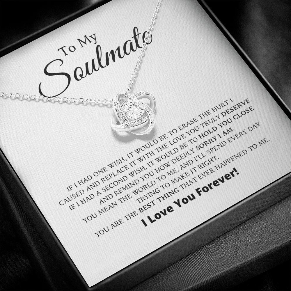 To My Soulmate - Apology Gift - Love Knot Necklace