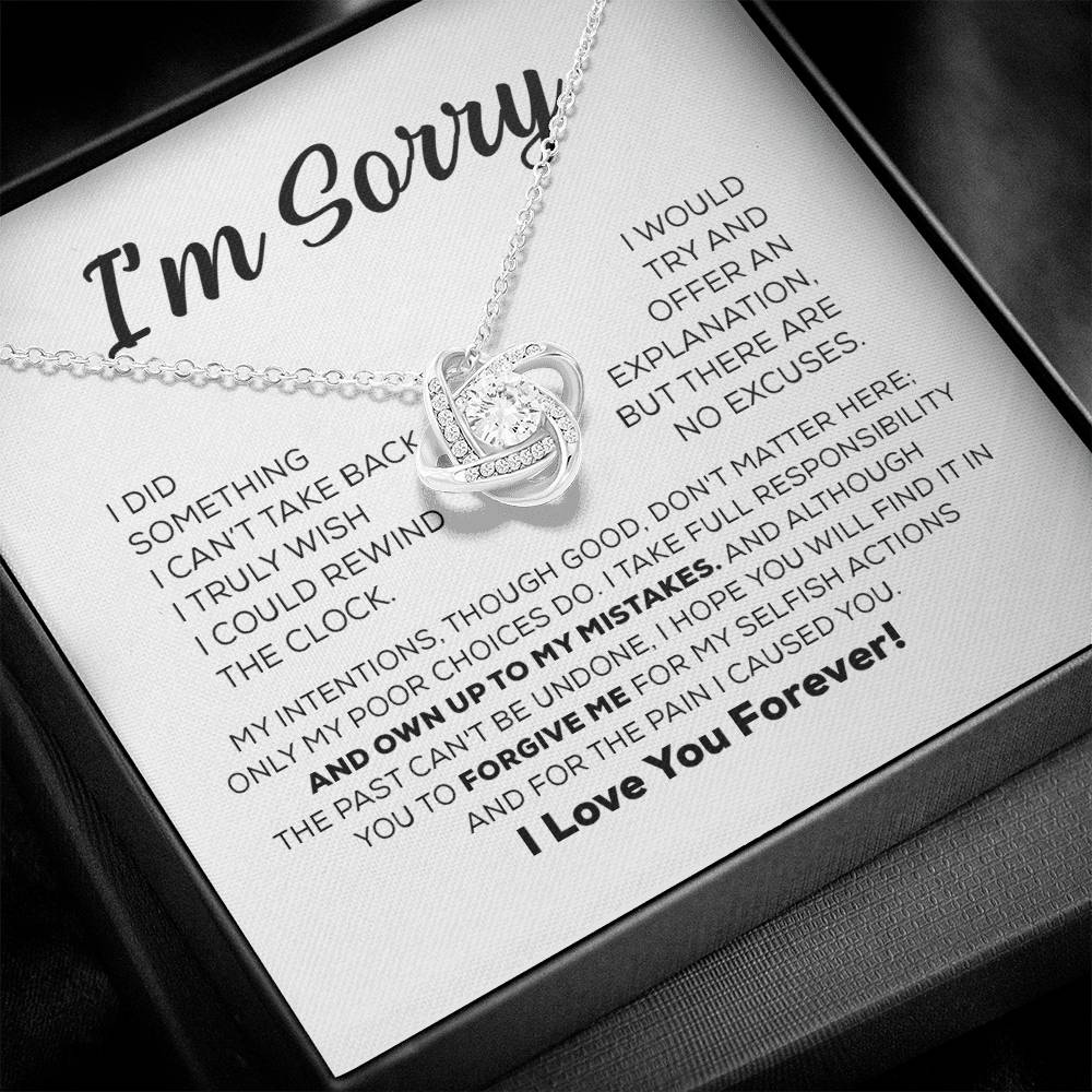 Apology Gift For Her - I Take Full Responsibility - Love Knot Necklace