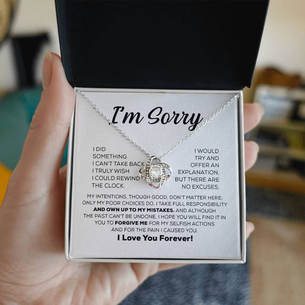 Apology Gift For Her - I Take Full Responsibility - Love Knot Necklace