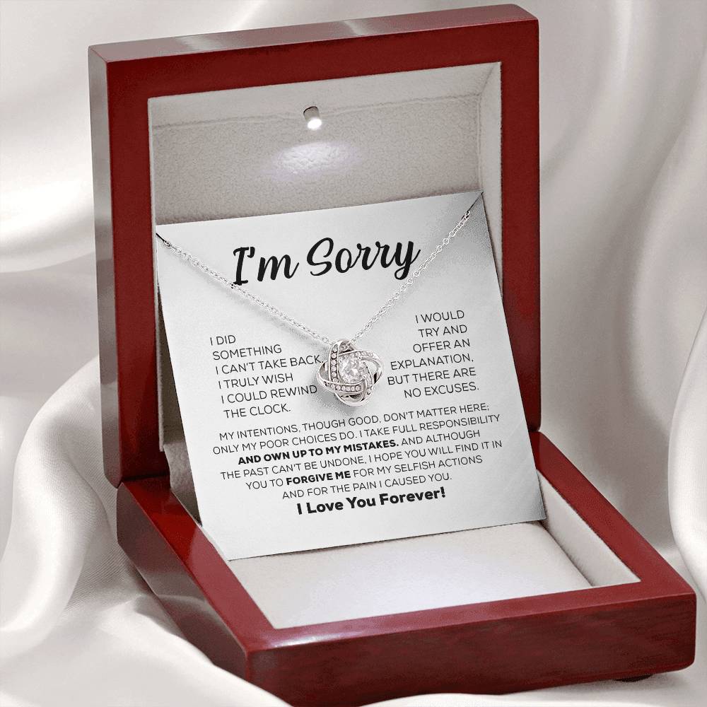 Apology Gift For Her - I Take Full Responsibility - Love Knot Necklace