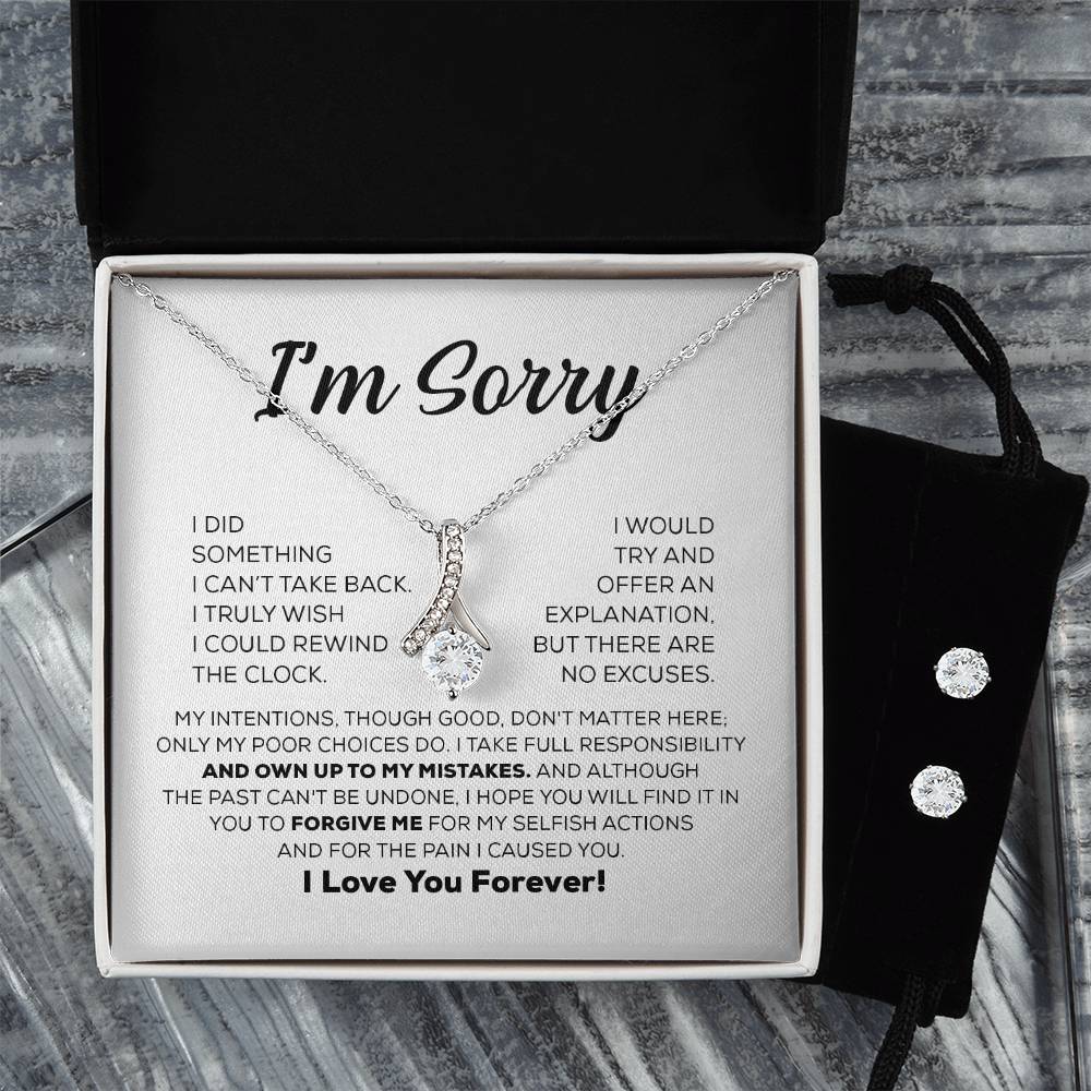 Apology Gift - I Take Full Responsibility - Alluring Beauty Necklace (+ FREE Earrings)