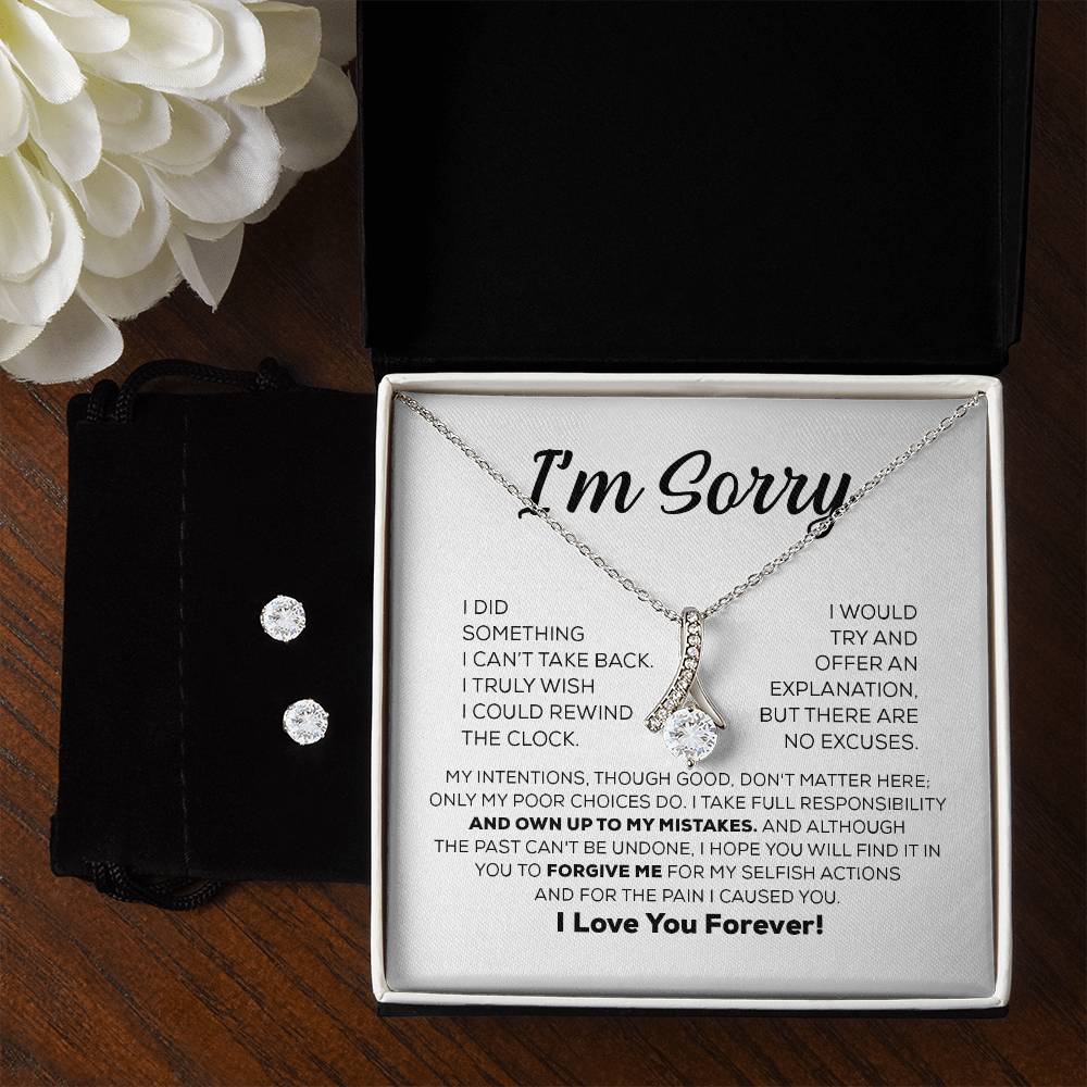 Apology Gift - I Take Full Responsibility - Alluring Beauty Necklace (+ FREE Earrings)