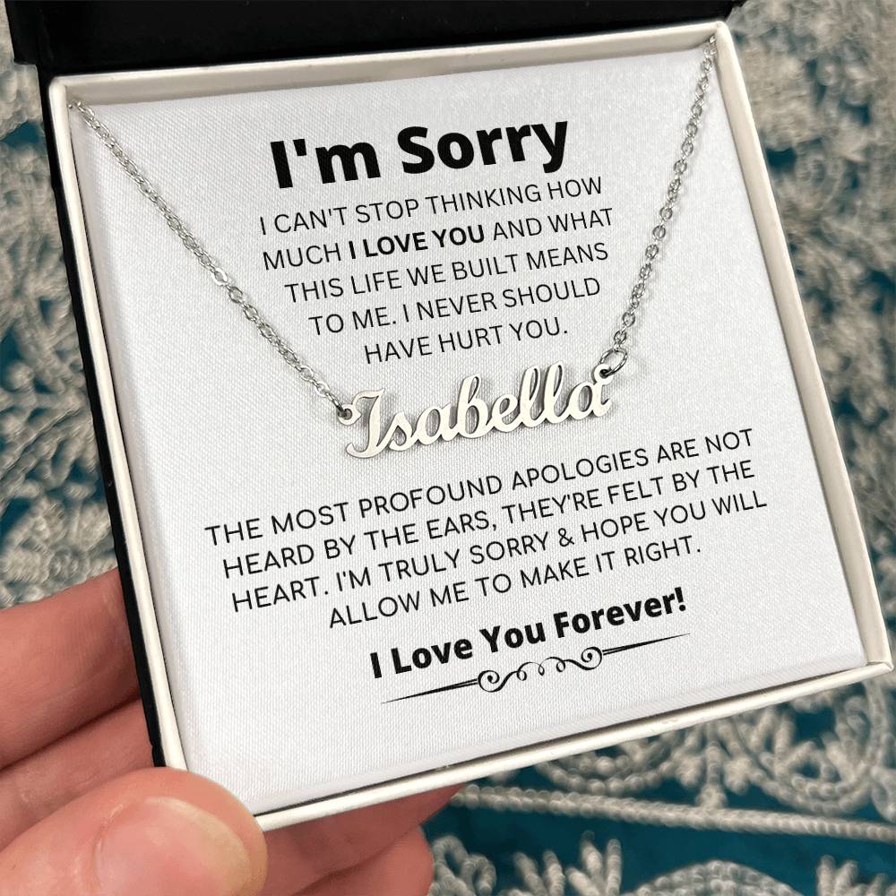 Apology Gift For Her - Personalized Name Necklace