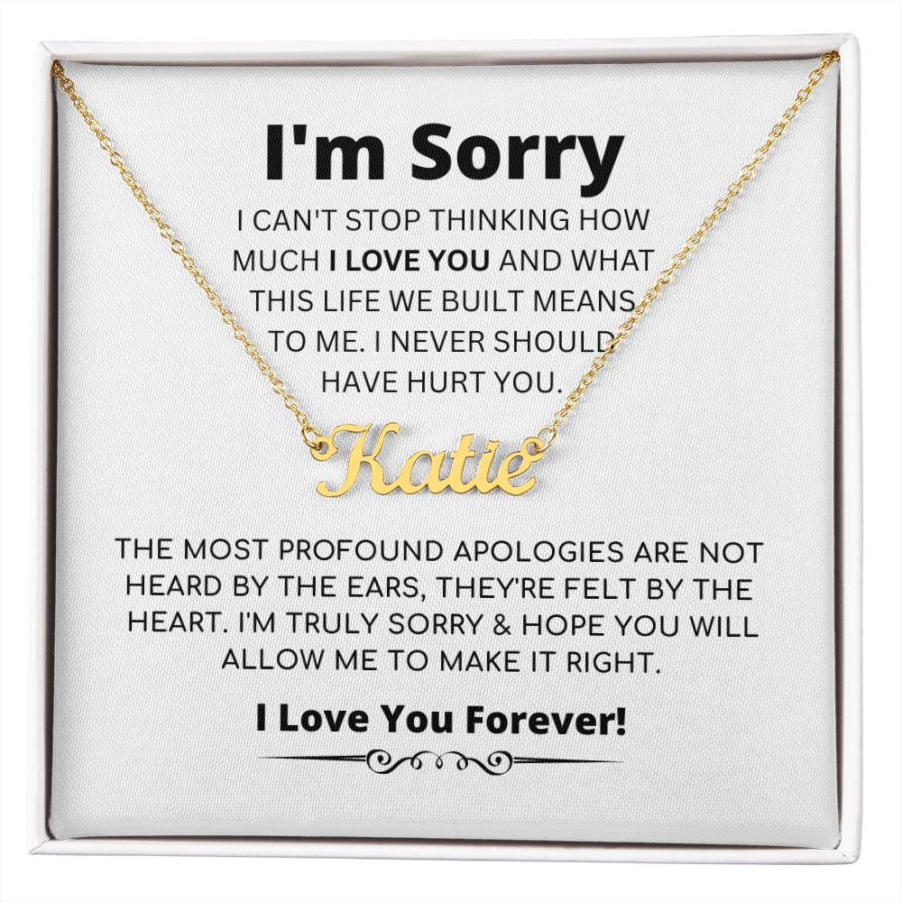 Apology Gift For Her - Personalized Name Necklace