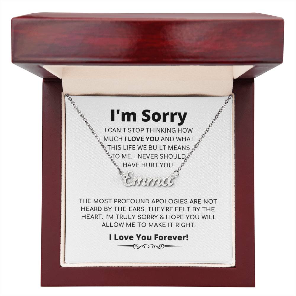 Apology Gift For Her - Personalized Name Necklace