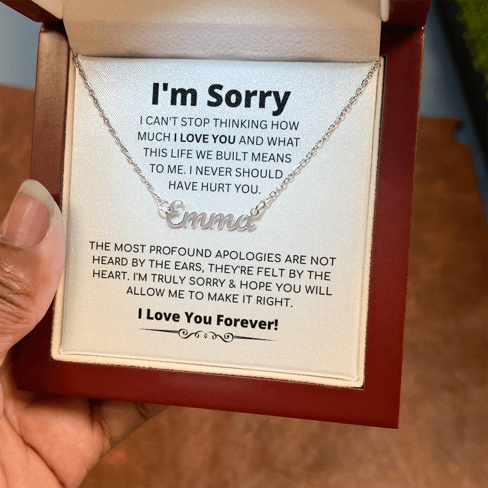 Apology Gift For Her - Personalized Name Necklace