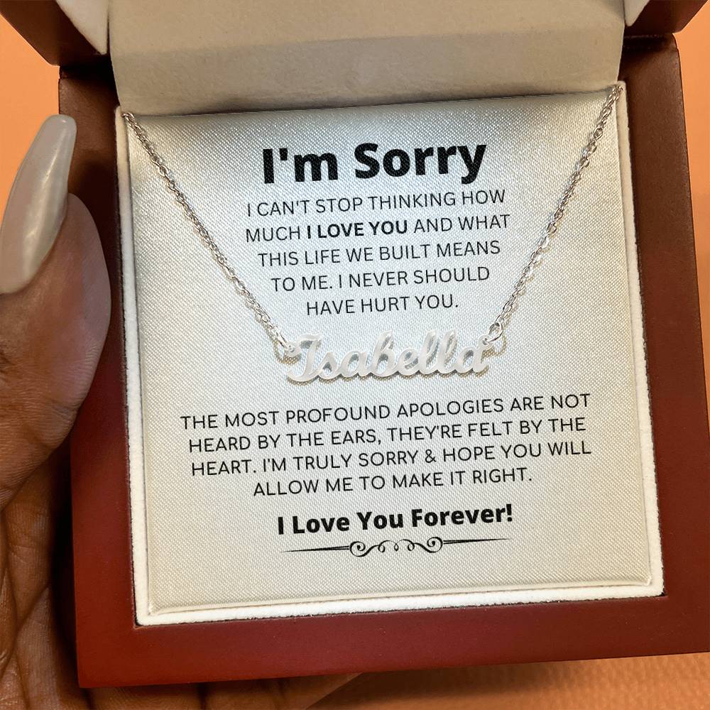Apology Gift For Her - Personalized Name Necklace